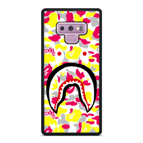 A Bape Shark Camo Logo Samsung Galaxy Note 9 Case Cover