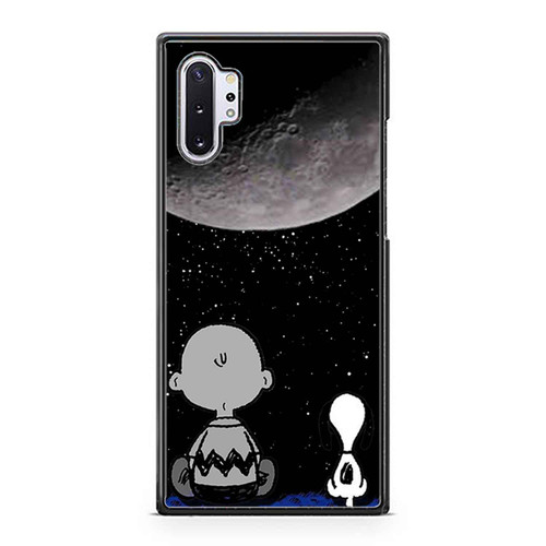 Snoopy And Charlie Look At The Moon Samsung Galaxy Note 10 / Note 10 Plus Case Cover