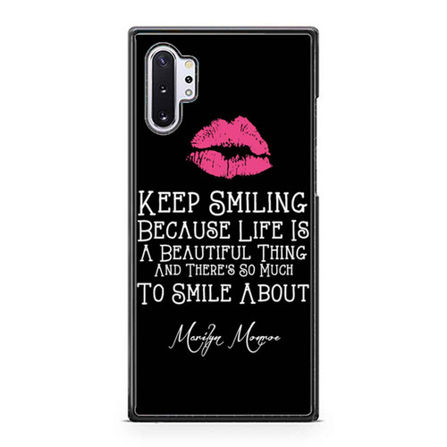 Marilyn Monroe Wall Quote Samsung Galaxy Note 10 / Note 10 Plus Case Cover