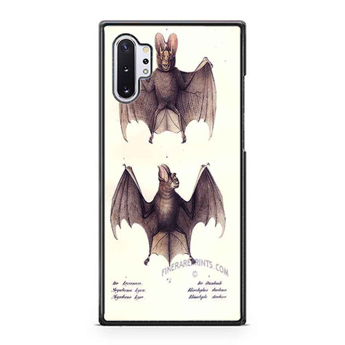 Lithograph Of A False Vampire Bat And A Horseshoe Bat Samsung Galaxy Note 10 / Note 10 Plus Case Cover