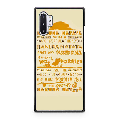 Lion King Movie Disney Quotes Life Samsung Galaxy Note 10 / Note 10 Plus Case Cover