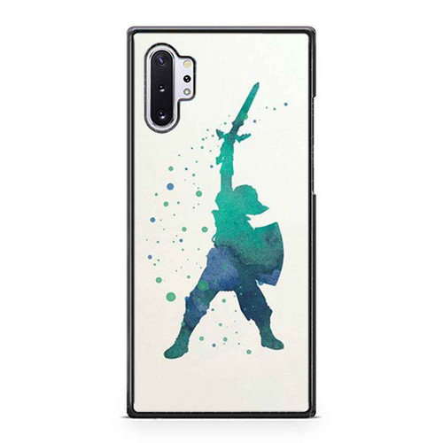 Link The Legend Of Zelda Watercolor Art Blue Green Samsung Galaxy Note 10 / Note 10 Plus Case Cover