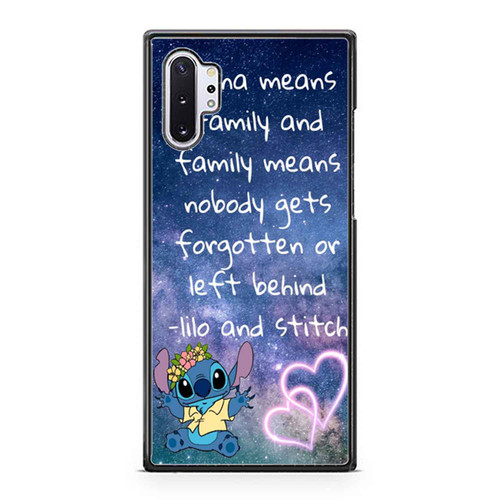 Lilo And Stitch Ohana Means Art Samsung Galaxy Note 10 / Note 10 Plus Case Cover