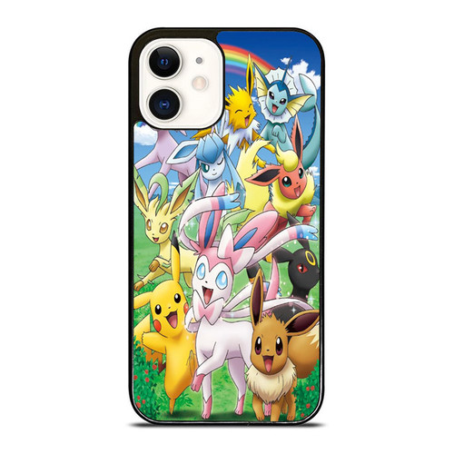 Pikachu Eeve Evolutions Rainbow iPhone 12 Mini / 12 / 12 Pro / 12 Pro Max Case Cover Pikachu Eeve Evolutions Rainbow iPhone 12 Mini / 12 / 12 Pro / 12 Pro Max Case Cover