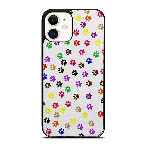 Paw Colorful Print Pattern iPhone 12 Mini / 12 / 12 Pro / 12 Pro Max Case Cover