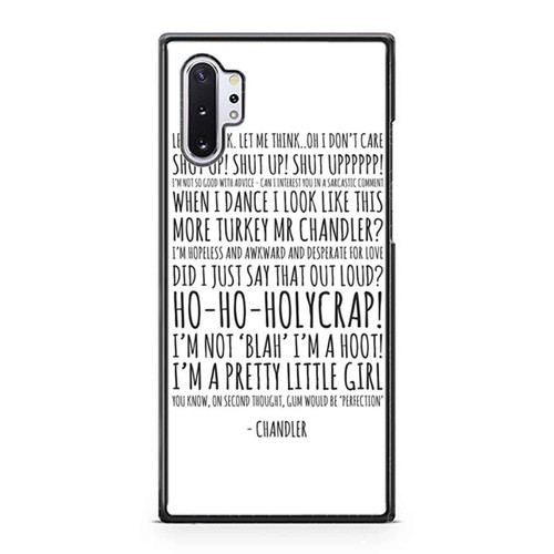 Friends Tv Show Chandler Best Quotes Samsung Galaxy Note 10 / Note 10 Plus Case Cover