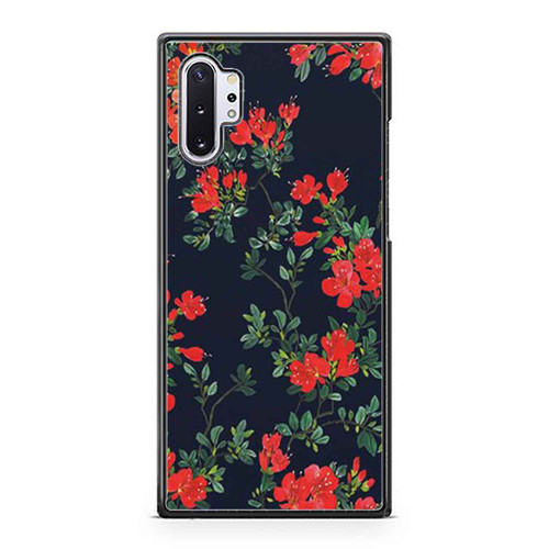 Floral Red Green Blue Print Wallpaper Samsung Galaxy Note 10 / Note 10 Plus Case Cover