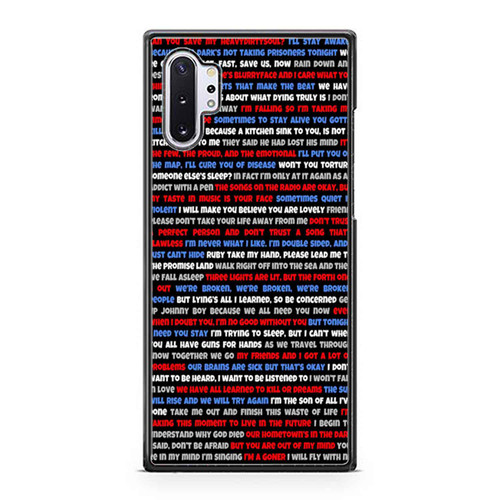 All Twenty One Pilot Songs From All Albums Samsung Galaxy Note 10 / Note 10 Plus Case Cover