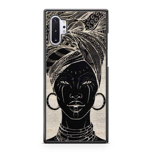 African Lady Face Illustration Samsung Galaxy Note 10 / Note 10 Plus Case Cover