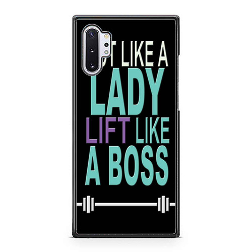 Act Like Lady Lift Like A Boss Funny Gym Fitness Quote Samsung Galaxy Note 10 / Note 10 Plus Case Cover