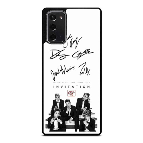 Why Don'T We Signature Singer Samsung Galaxy Note 20 / Note 20 Ultra Case Cover