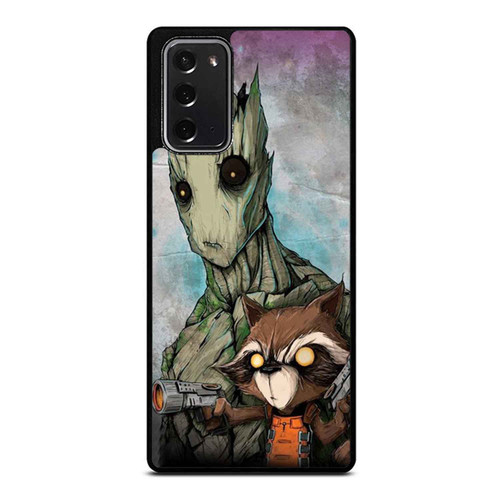 The Avengers Character Infinity War Groot And Rocket Racoon Cool Wallpaper Samsung Galaxy Note 20 / Note 20 Ultra Case Cover
