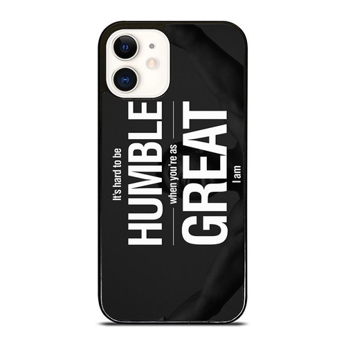 Muhammad Ali Quotes It'S Hard To Be Humble When You'Re As Great I Am iPhone 12 Mini / 12 / 12 Pro / 12 Pro Max Case Cover