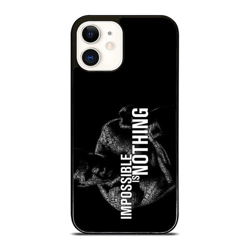 Muhammad Ali Impossible Is Nothing Quotes Typhographic iPhone 12 Mini / 12 / 12 Pro / 12 Pro Max Case Cover