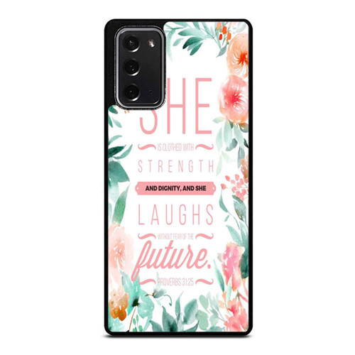 She Is Clothed With Strength And Dignity And She Samsung Galaxy Note 20 / Note 20 Ultra Case Cover