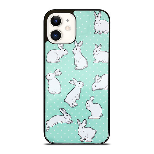 Mint Rabbit Pattern 1 iPhone 12 Mini / 12 / 12 Pro / 12 Pro Max Case Cover