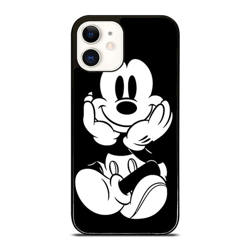 Mickey Mouse Disney Art Black White iPhone 12 Mini / 12 / 12 Pro / 12 Pro Max Case Cover