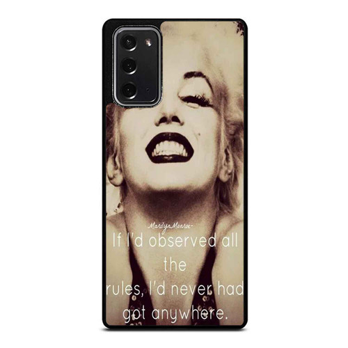 Marilyn Manroe Sometimes Good Things Fall Apart So Better Things Can Fall Together Samsung Galaxy Note 20 / Note 20 Ultra Case Cover