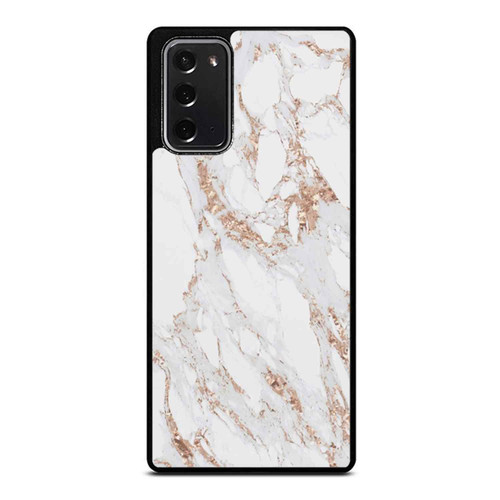 Marble White Pink Gold & Grey Wallpaper Samsung Galaxy Note 20 / Note 20 Ultra Case Cover
