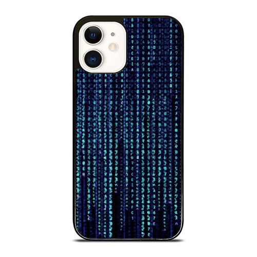 Matrix Computer Binary Blue iPhone 12 Mini / 12 / 12 Pro / 12 Pro Max Case Cover