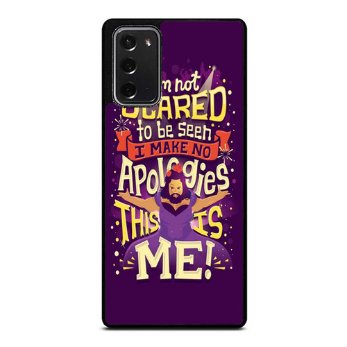 I'M Not Scared To Be Seen I Make No Apologies This Is Me Song Lyrics The Greatest Showman Samsung Galaxy Note 20 / Note 20 Ultra Case Cover