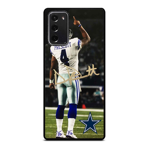 Dak Prescott Dallas Cowboys Rookie Signed Samsung Galaxy Note 20 / Note 20 Ultra Case Cover