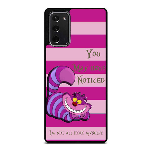 Alice In Wonderland Cheshire Cat Not All Myself Art Samsung Galaxy Note 20 / Note 20 Ultra Case Cover
