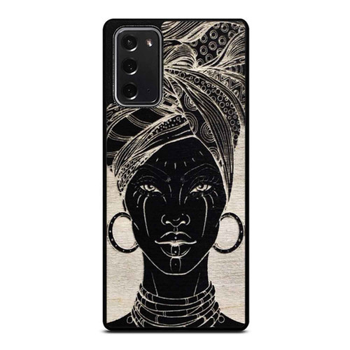 African Lady Face Illustration Samsung Galaxy Note 20 / Note 20 Ultra Case Cover