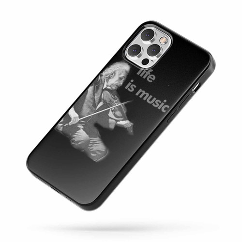 Albert Einstein Life Is Music Quote iPhone Case Cover