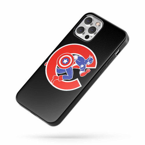 Captain America Meshed With The Chicago Cubs Logo iPhone Case Cover