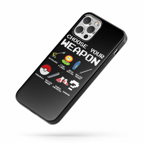 Choose Your Weapon Funny Gamer Pokemon Nintendo iPhone Case Cover
