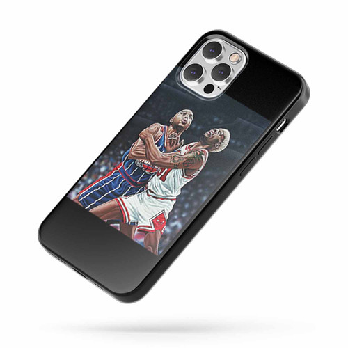 Dennis Rodman And Charles Barkley Battle For A Rebound iPhone Case Cover