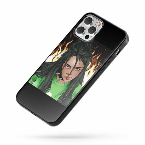 Drawing Of Billie Eilish Green iPhone Case Cover