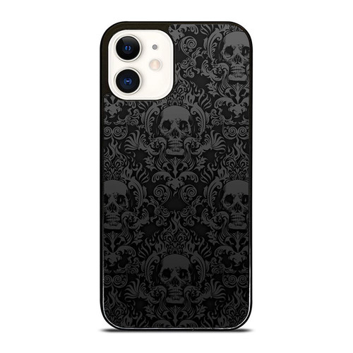 Gothic Skull Alternative Scroll Pattern iPhone 12 Mini / 12 / 12 Pro / 12 Pro Max Case Cover