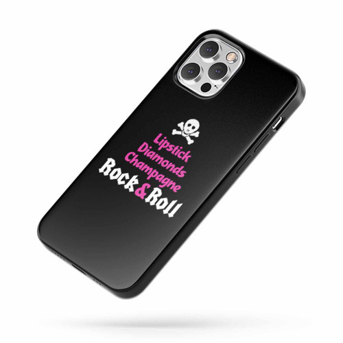 Lipstick And Diamonds And Champagne And Rock And Roll Skull iPhone Case Cover