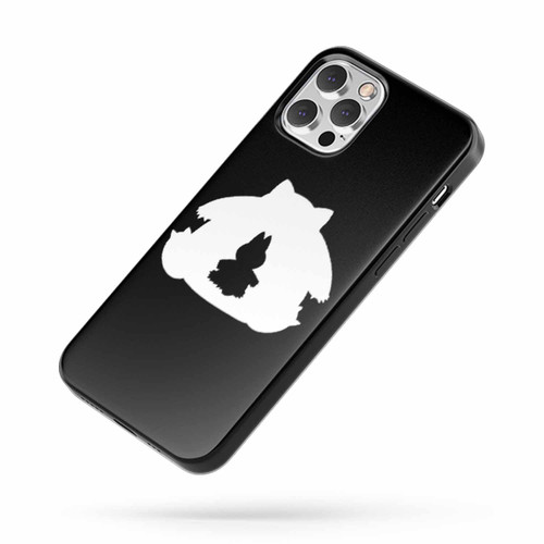 Munchlax And Snorlax Silhouetted Pokemon iPhone Case Cover