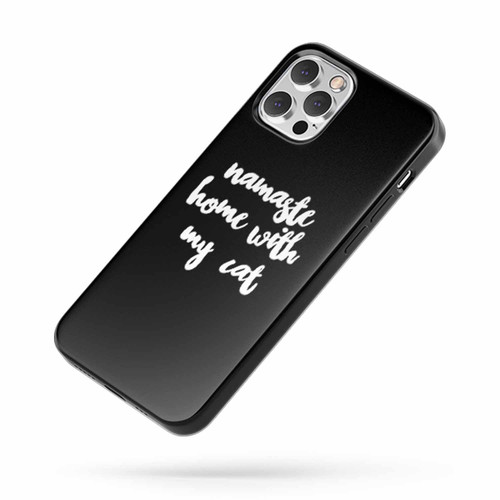 Namaste Home With My Cat Christmas Gift For Cat Lovers iPhone Case Cover