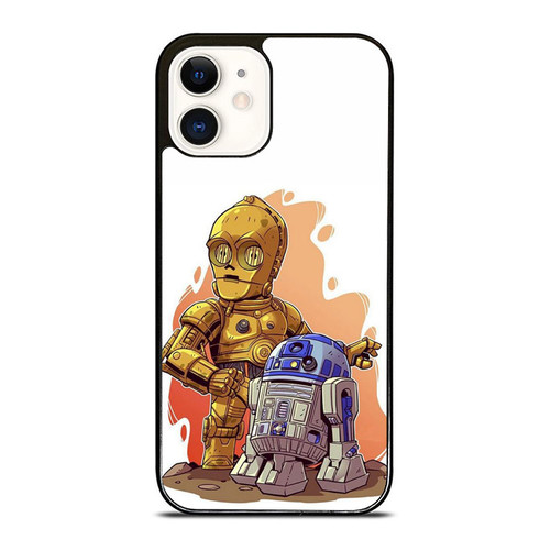 Derek Laufman Star Wars Chibi And R2 D2 iPhone 12 Mini / 12 / 12 Pro / 12 Pro Max Case Cover