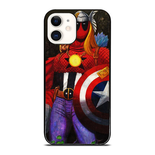Deadpool Funny Movie As Thor Captain America Thor Hulk Loki iPhone 12 Mini / 12 / 12 Pro / 12 Pro Max Case Cover