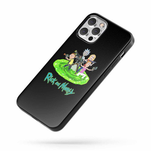 Rick And Morty Family Green Portal iPhone Case Cover