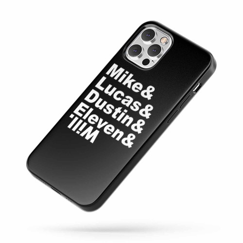Stranger Things Mike Lucas Dustin Eleven Sci Fi Zerobriant Typography iPhone Case Cover