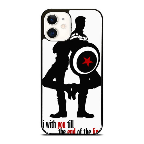 Captain America I'M With You Till The End Of The Line iPhone 12 Mini / 12 / 12 Pro / 12 Pro Max Case Cover