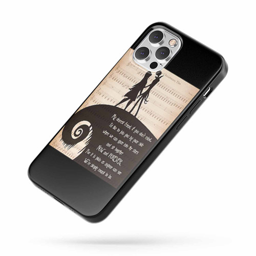 The Nightmare Before Christmas Jack And Sally Quote iPhone Case Cover