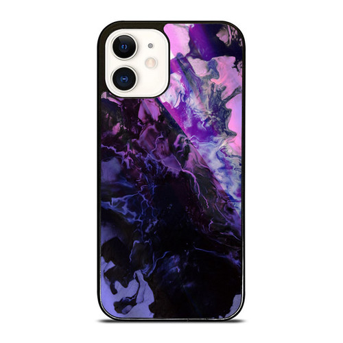 Black Purple Marble iPhone 12 Mini / 12 / 12 Pro / 12 Pro Max Case Cover