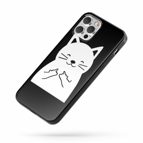 Cat Middle Finger Quote iPhone Case Cover