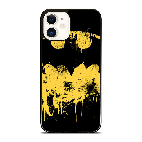 Batman Logo Splatter Pattern iPhone 12 Mini / 12 / 12 Pro / 12 Pro Max Case Cover