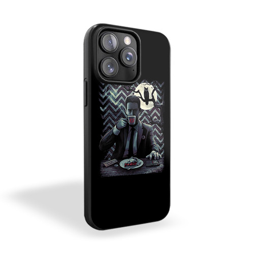 Damn Fine Coffee Twin Peaks Horror Owl iPhone 15 Case Cover