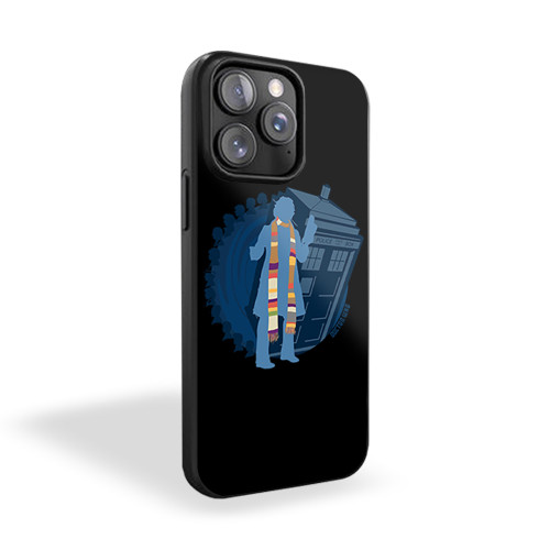 Doctor Who Silhouette Tom Baker Tardis iPhone 15 Case Cover