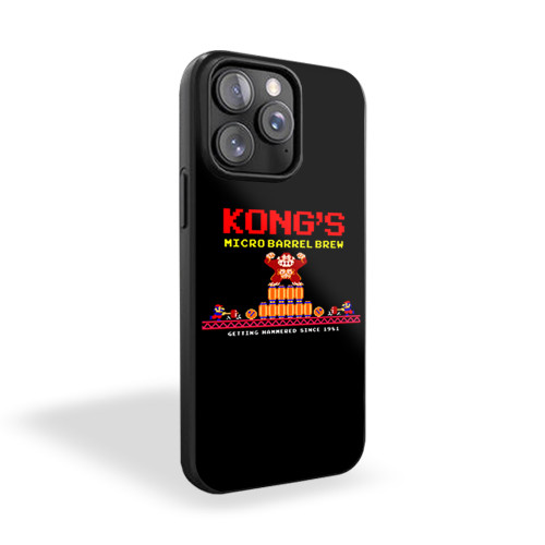 Donkey Kong's Micro Barrel Brew 8 Bit iPhone 15 Case Cover