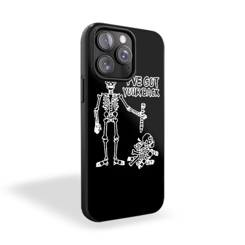 I've Got Your Back Funny Halloween Skeleton iPhone 15 Case Cover